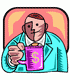 コーヒーカップを持つ男